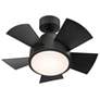 26" Modern Forms Vox Matte Black 2700K LED Smart Ceiling Fan