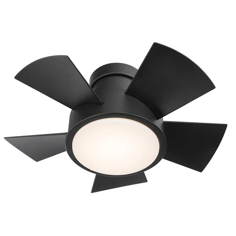 Image 1 26 inch Modern Forms Vox Matte Black 2700K Smart Hugger Ceiling Fan
