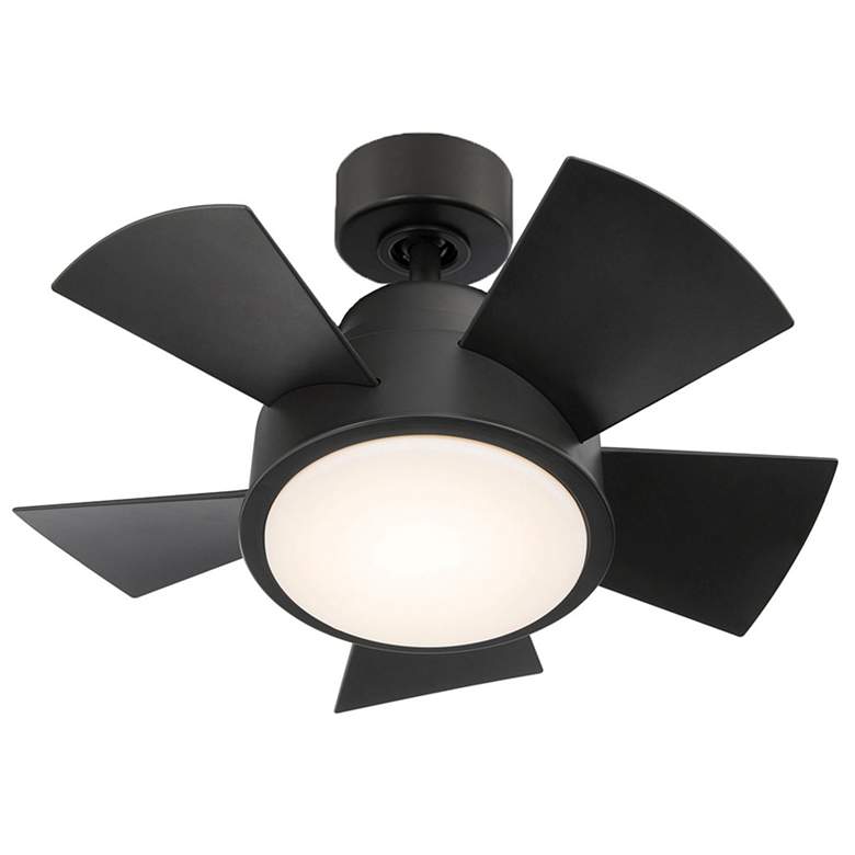 Image 1 26" Modern Forms Vox Matte Black 3000K LED Smart Ceiling Fan