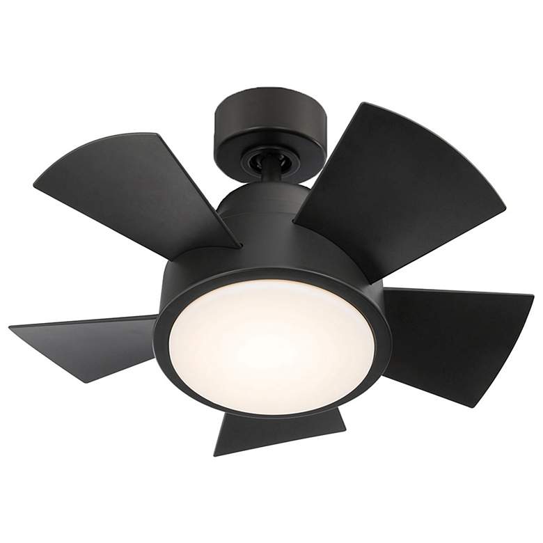 Image 1 26" Modern Forms Vox Matte Black 3000K LED Smart Ceiling Fan