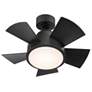 26" Modern Forms Vox Matte Black 3000K LED Smart Ceiling Fan