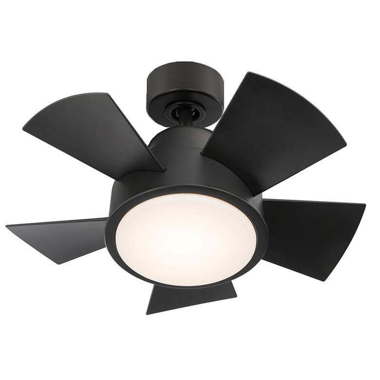 Image 1 26" Modern Forms Vox Matte Black 3500K LED Smart Ceiling Fan