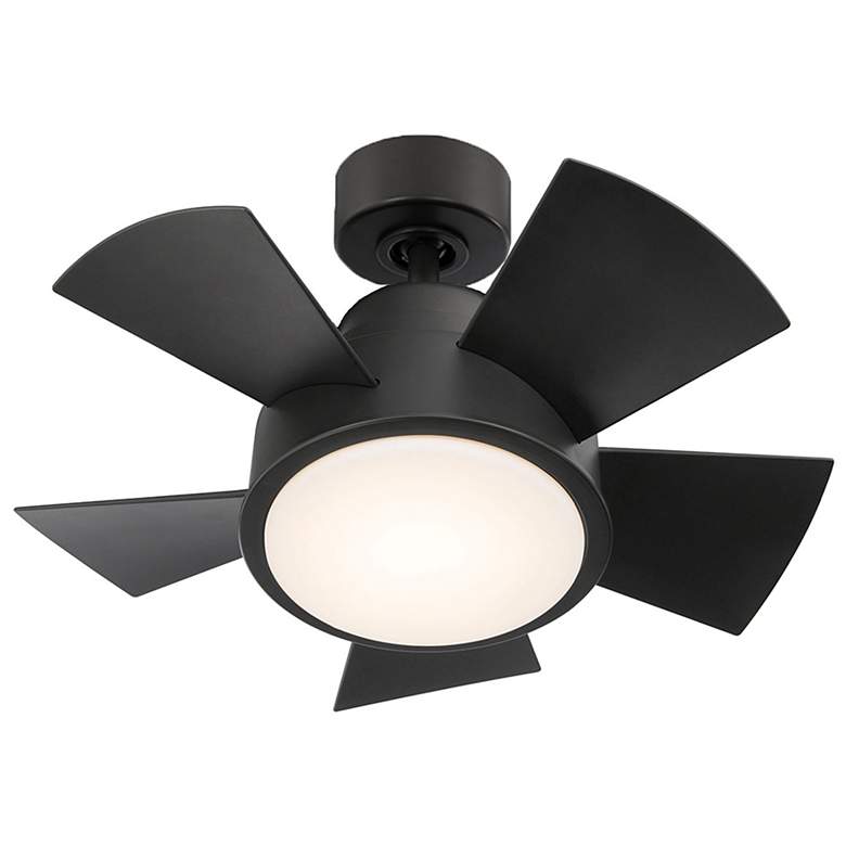 Image 1 26" Modern Forms Vox Matte Black 3500K LED Smart Ceiling Fan