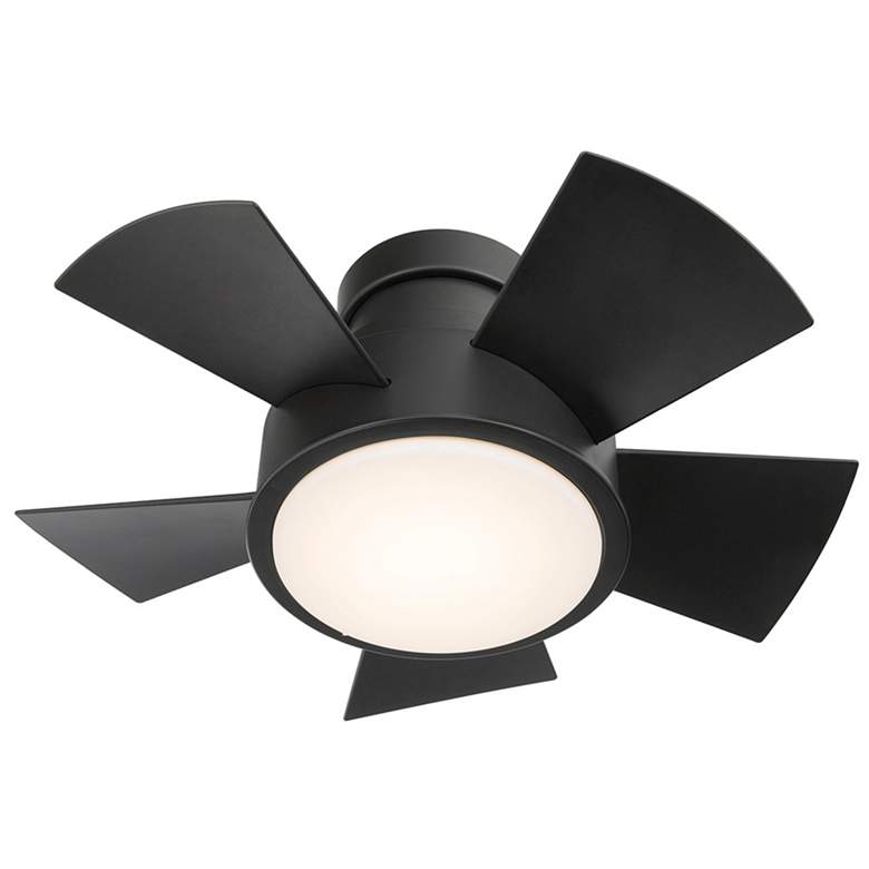 Image 1 26 inch Modern Forms Vox Matte Black 3500K Smart Hugger Ceiling Fan