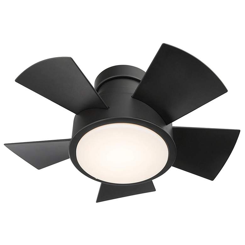 Image 1 26" Modern Forms Vox Matte Black 3500K Smart Hugger Ceiling Fan