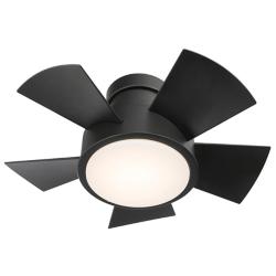 26" Modern Forms Vox Matte Black LED Smart Ceiling Fan