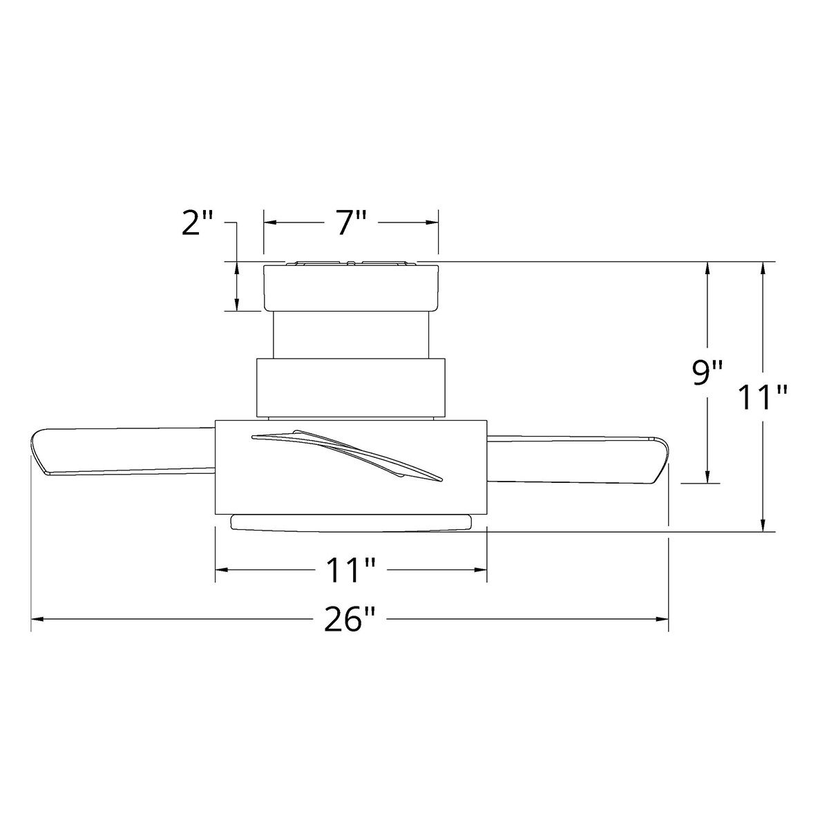 26" Modern Forms Vox Matte Black LED Smart Ceiling Fan