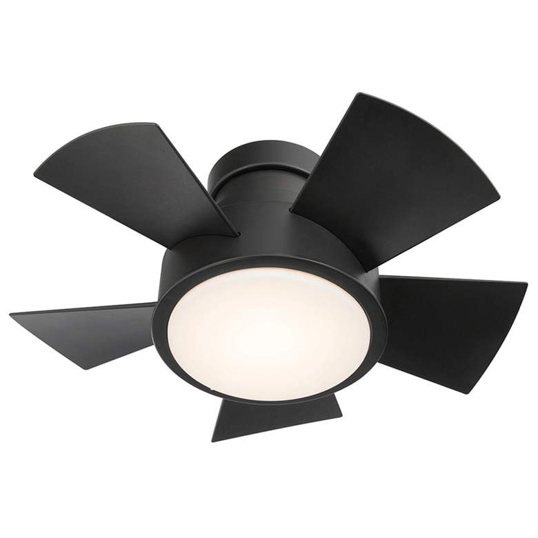 Image 1 26" Modern Forms Vox Matte Black LED Wet Hugger Smart Ceiling Fan