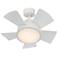 26" Modern Forms Vox Matte White 2700K LED Smart Ceiling Fan