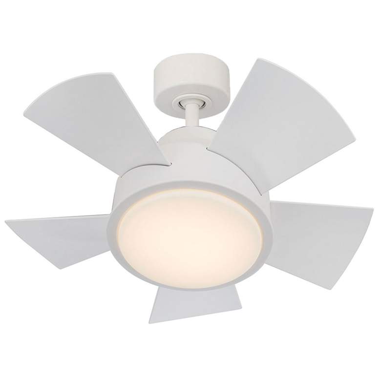 Image 1 26" Modern Forms Vox Matte White 2700K LED Smart Ceiling Fan