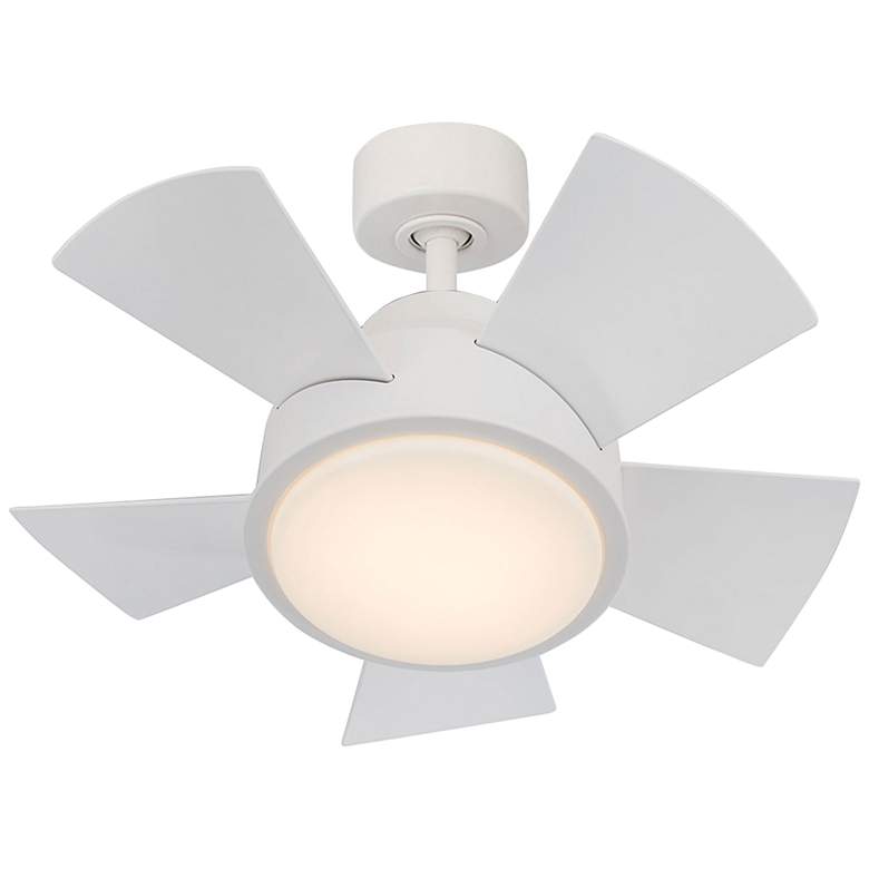 Image 2 26" Modern Forms Vox Matte White 3000K LED Smart Ceiling Fan