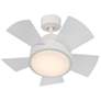 26" Modern Forms Vox Matte White 3500K LED Smart Ceiling Fan
