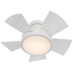 26" Modern Forms Vox Matte White LED Smart Ceiling Fan