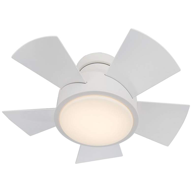 Image 1 26" Modern Forms Vox Matte White LED Smart Ceiling Fan