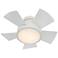 26" Modern Forms Vox Matte White LED Smart Ceiling Fan