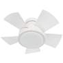 26" Modern Forms Vox Matte White LED Smart Ceiling Fan