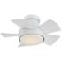 26" Modern Forms Vox Matte White LED Wet Hugger Smart Ceiling Fan