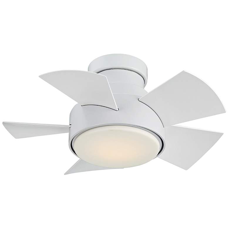 Image 2 26 inch Modern Forms Vox Matte White LED Wet Hugger Smart Ceiling Fan