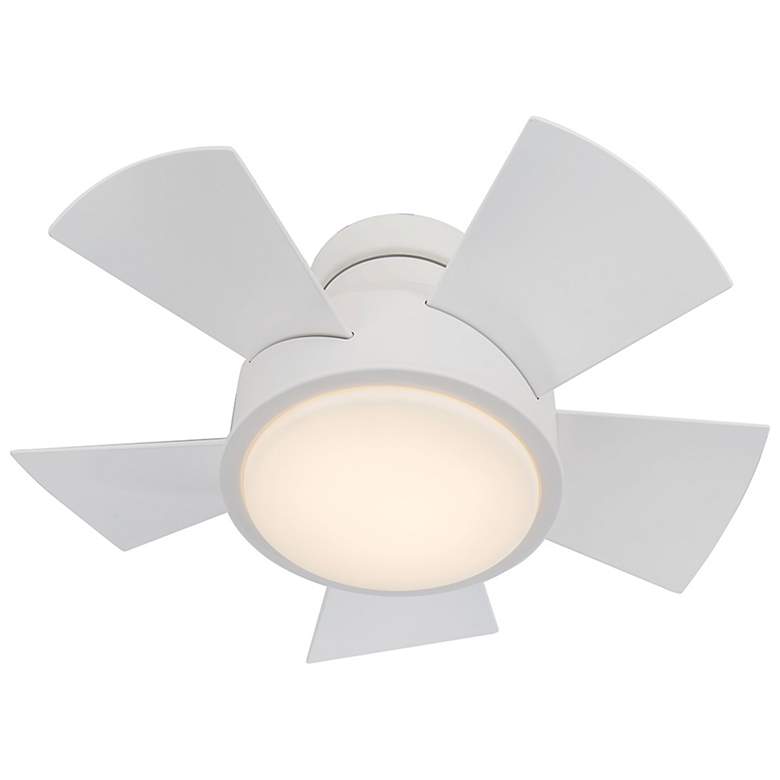 Image 2 26 inch Modern Forms Vox Matte White LED Wet Hugger Smart Ceiling Fan