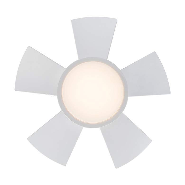 Image 5 26 inch Modern Forms Vox Matte White LED Wet Hugger Smart Ceiling Fan more views