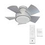 26" Modern Forms Vox Titanium 3500K LED Smart Ceiling Fan in scene