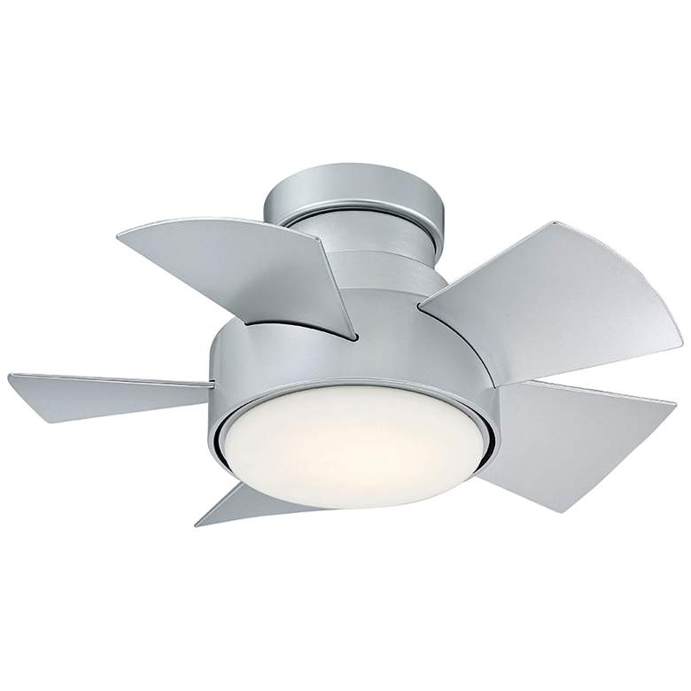 Image 2 26" Modern Forms Vox Titanium Silver LED Wet Rated Hugger Smart Fan