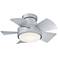 26" Modern Forms Vox Titanium Silver LED Wet Rated Hugger Smart Fan