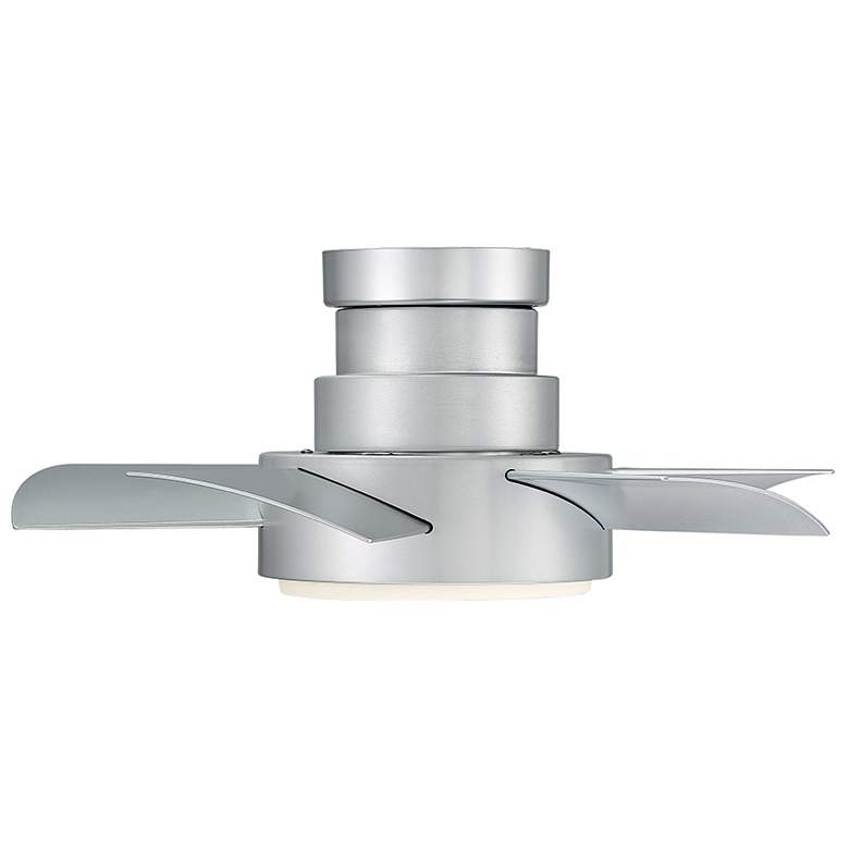Image 3 26" Modern Forms Vox Titanium Silver LED Wet Rated Hugger Smart Fan more views