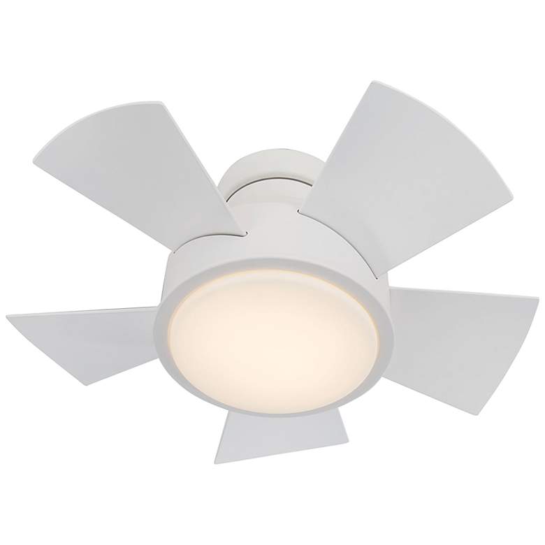 Image 1 26" Modern Forms Vox White 2700K LED Wet Hugger Smart Ceiling Fan