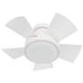 26" Modern Forms Vox White 2700K LED Wet Hugger Smart Ceiling Fan