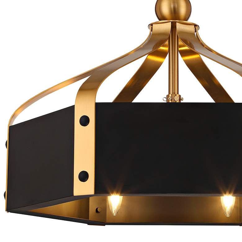 Image 3 26" Savoy House Sheffield Black and Brass LED Fandelier with Remote more views