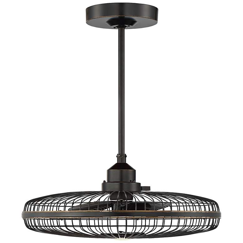 Image 3 26" Savoy House Wetherby Classic Bronze Damp LED Fandelier with Remote