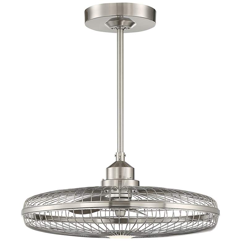 Image 5 26" Savoy House Wetherby Satin Nickel LED Fan D' lier with Remote more views