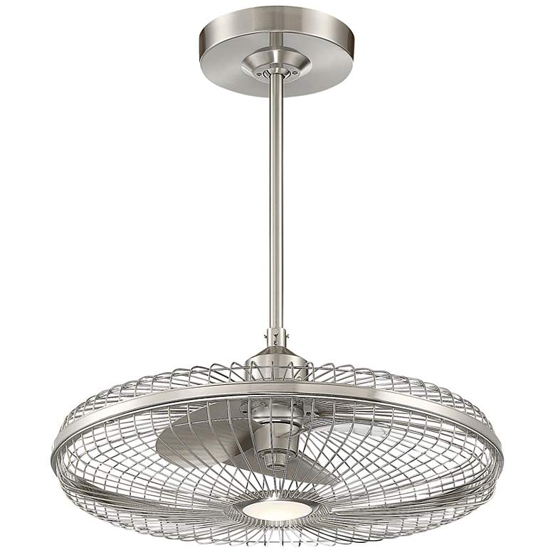 Image 7 26" Savoy House Wetherby Satin Nickel LED Fan D' lier with Remote more views