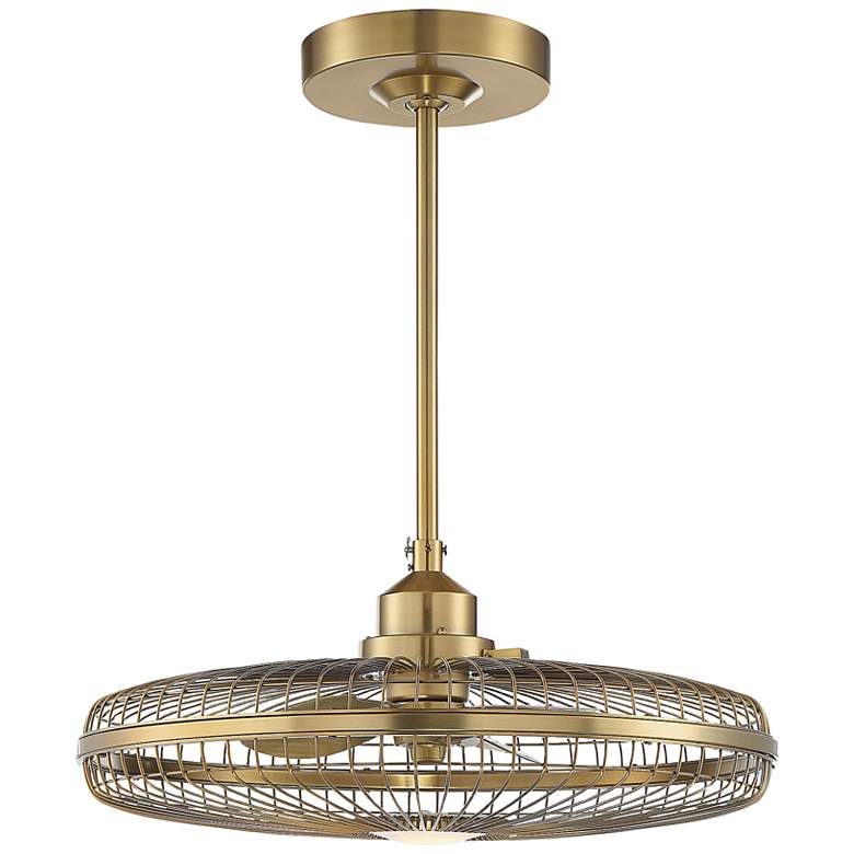 Image 5 26" Savoy House Wetherby Warm Brass LED Fan D'Lier with Remote more views