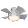 2_26" Vox Titanium Silver 2700K LED Smart Hugger Ceiling Fan