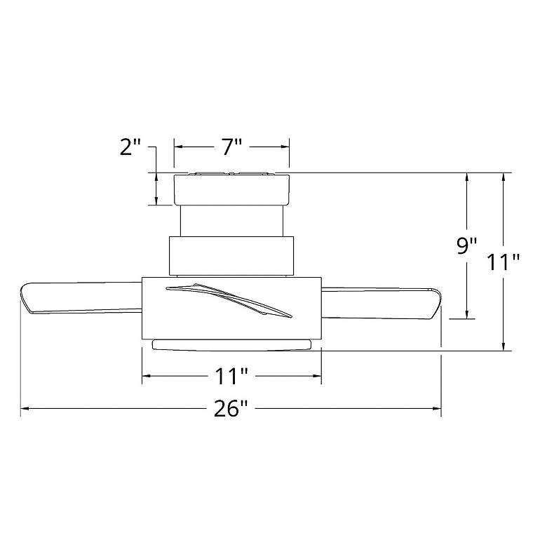 Image 7 26" Vox Titanium Silver 2700K LED Smart Hugger Ceiling Fan more views