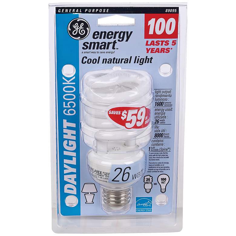 Image 1 26 Watt Daylight 6500K CFL Twist ENERGY STAR® Light Bulb