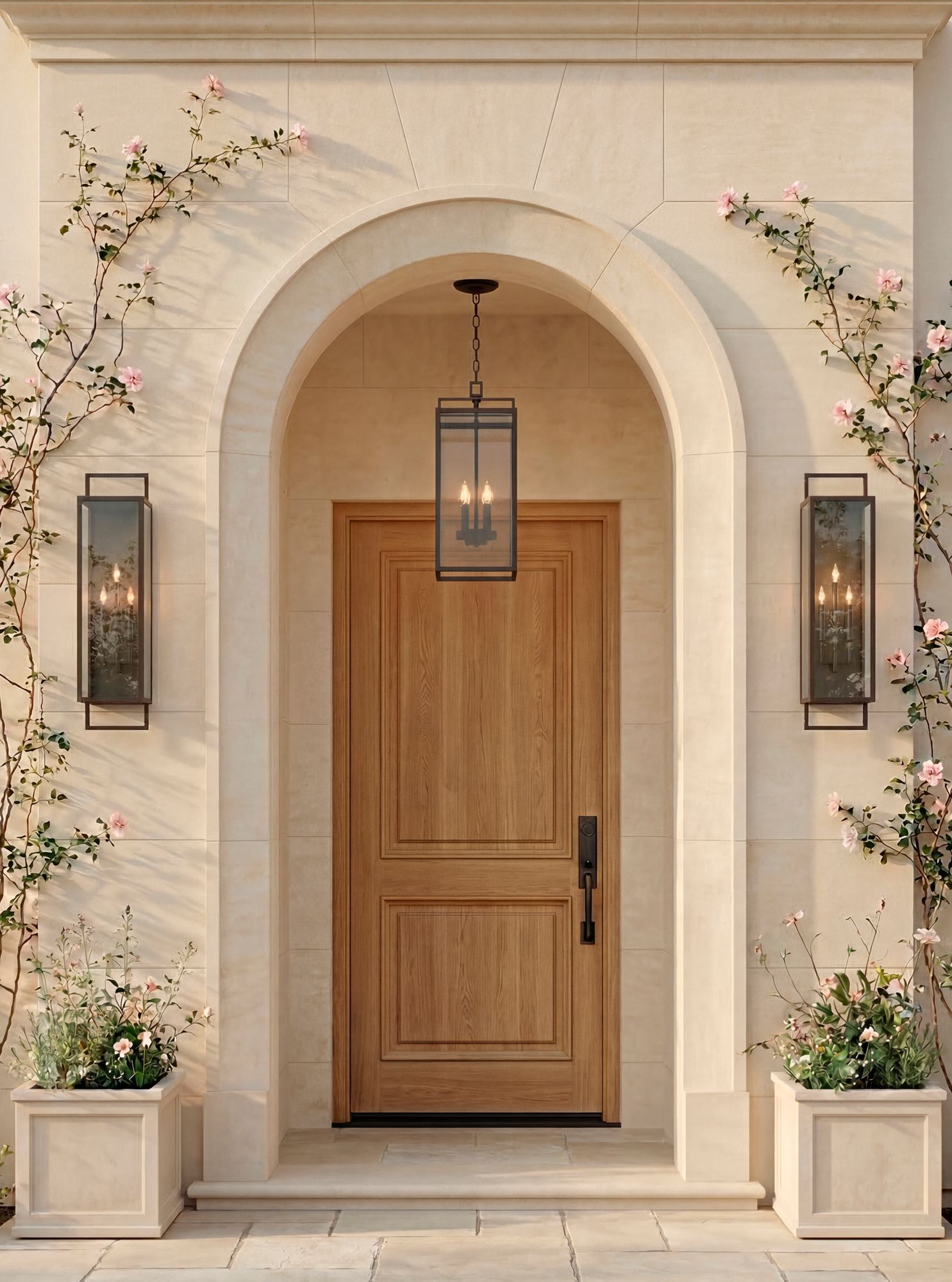 Image 1 Possini Euro Jericho 24 1/4" High Black 4-Light Outdoor Hanging Light in scene