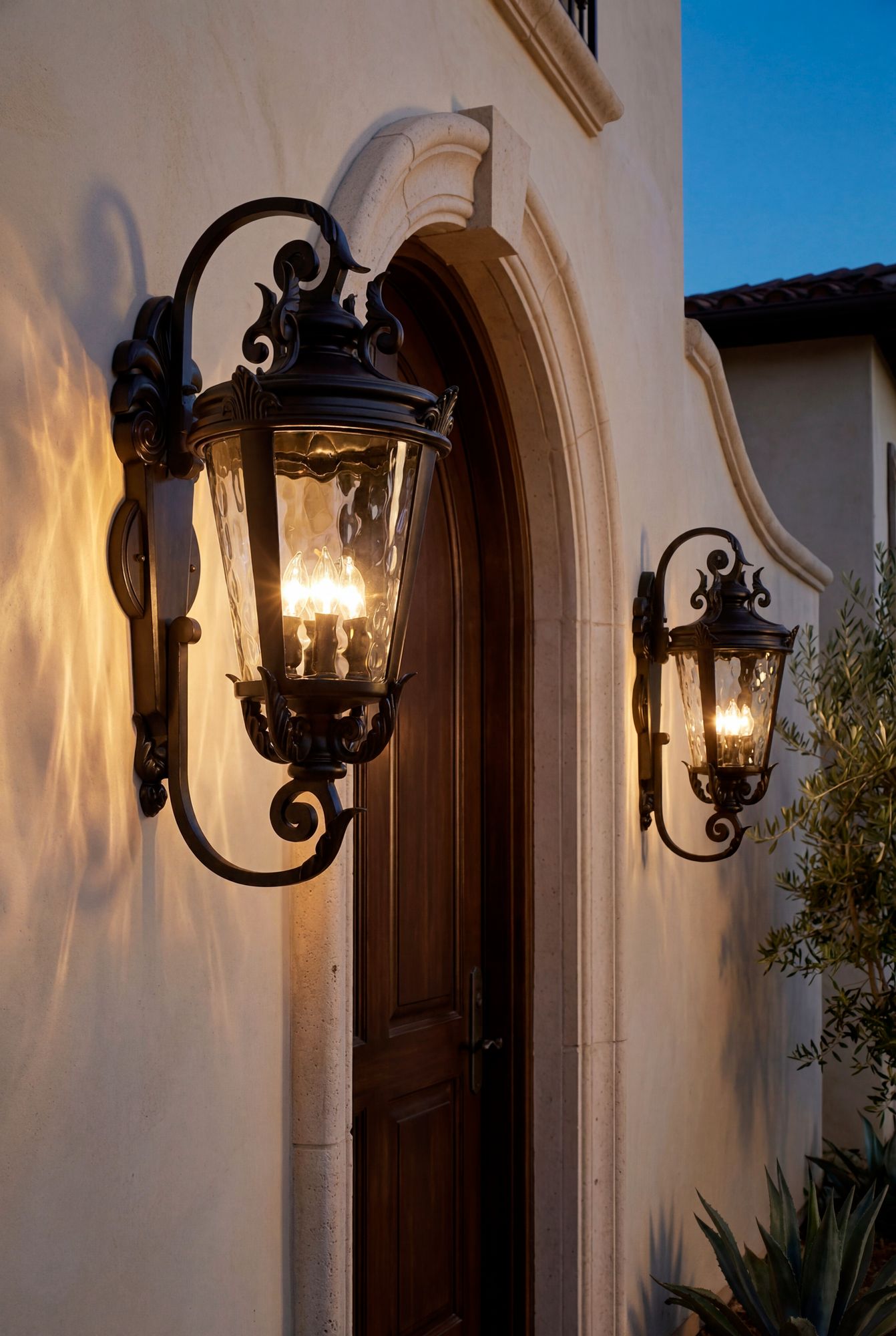 Image 7 John Timberland Casa Marseille 27 1/2" High Black Outdoor Wall Light in scene