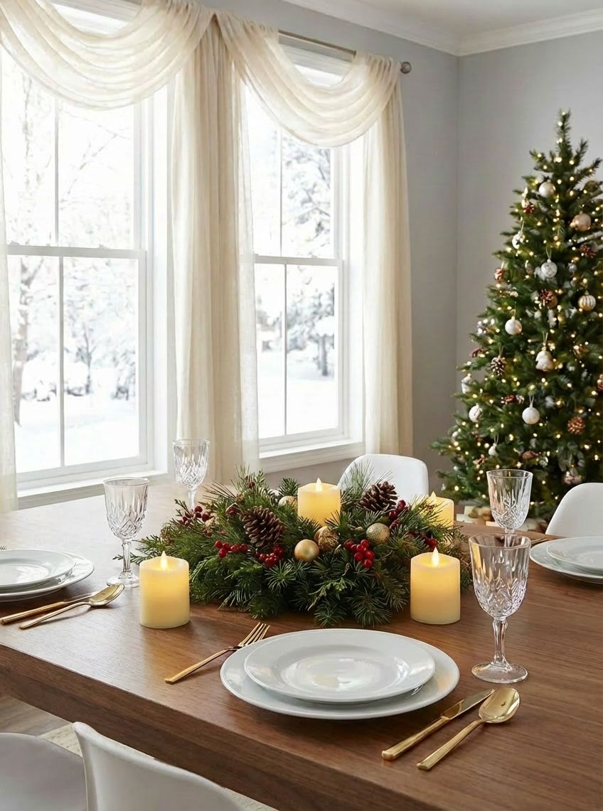 Image 1 Licht 4" High Flicker Flame Battery Powered Unscented Candle Set of 6 in scene