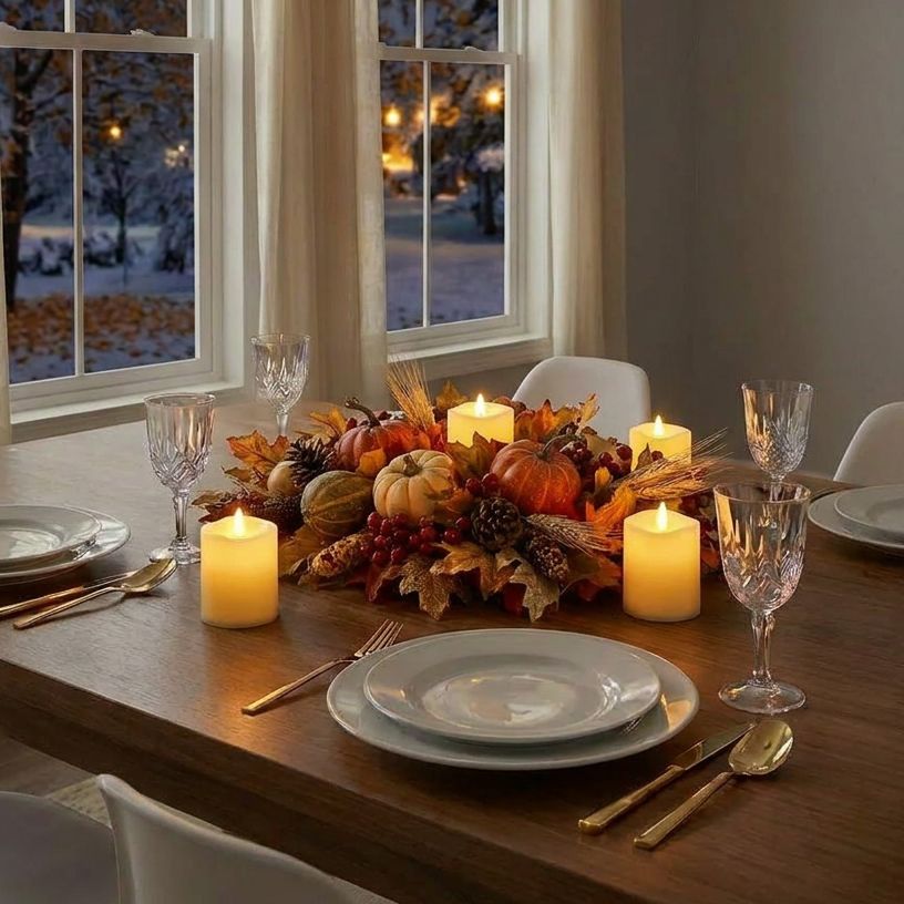 Licht 4" High Flicker Flame Battery Powered Unscented Candle Set of 6 in scene