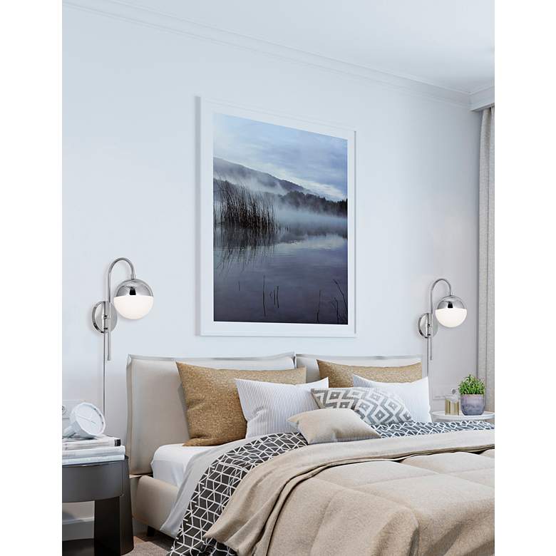 Image 1 Dayana 18 1/2" High Polished Chrome Wall Sconce in scene