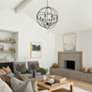 Thumbnail1 of Crystorama Solaris 22 1/2" Wide Black 6-Light Chandelier in scene