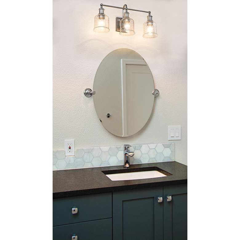 Image 1 Bryant 24" Wide Brushed Nickel 3-Light Vanity Bath Light in scene
