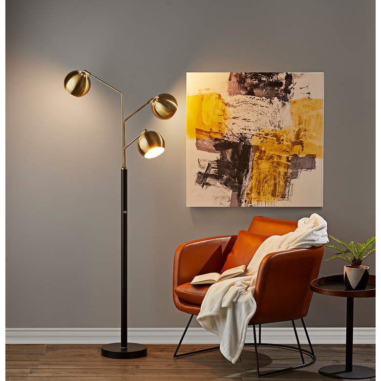 Image 1 Adesso Lighting Emerson 68" High 3-Light Tree Arm Floor Lamp in scene