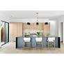 1_Xavier 46"W Vibrant Gold and Black 6-Light Linear Chandelier in scene