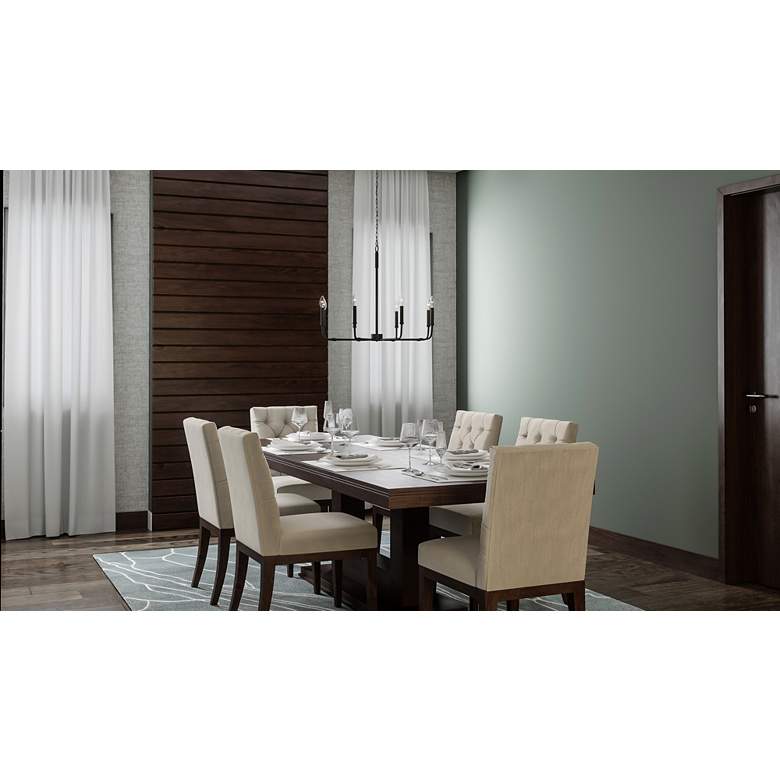 Image 1 Quoizel Abner 28" Wide Matte Black 8-Light Chandelier in scene