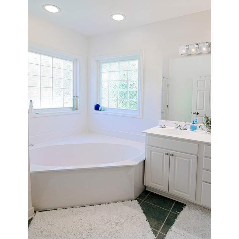 Image 1 Zephyr 23" Wide Brushed Nickel 3-Light Bath Light in scene