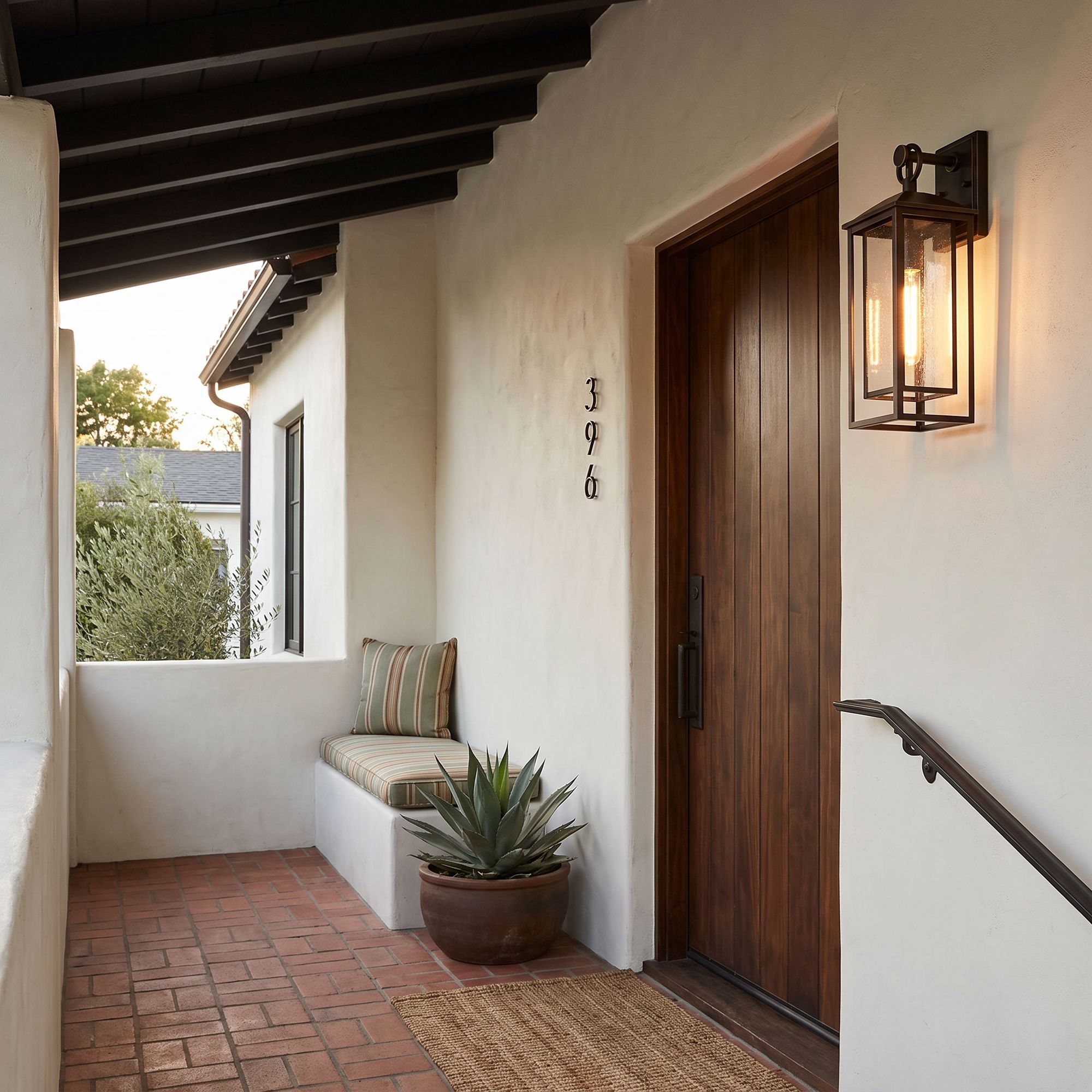 Thumbnail1 of Califa 20" High Bronze Outdoor Wall Light in scene